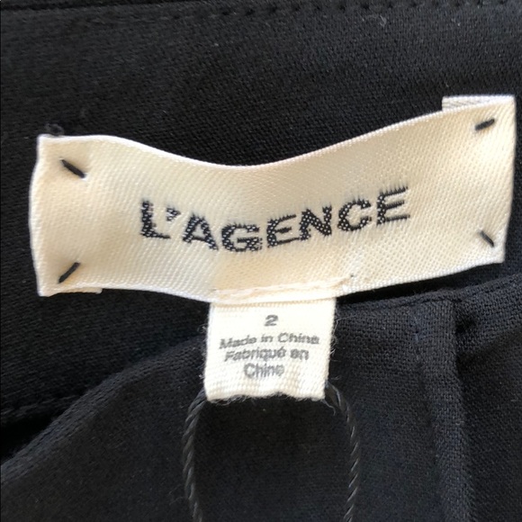 L’AGENCE wide black trousers, size 2 - Picture 3 of 7